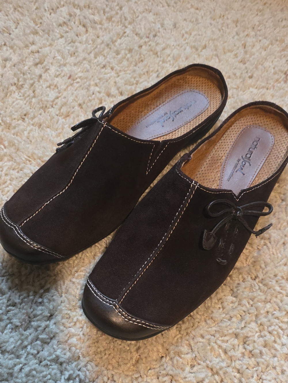 Natural Soul Dark Brown Suede Slip-On Loafers Size 8.5